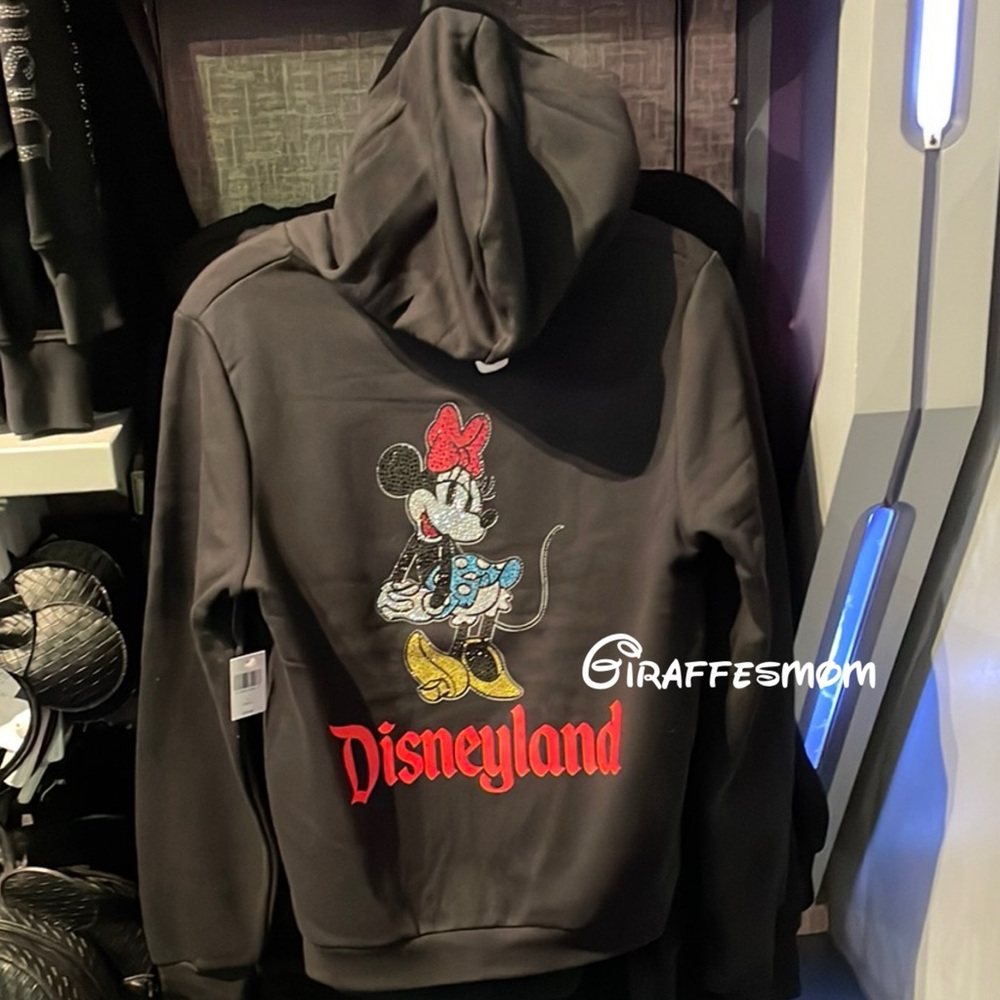 Disneyland Minnie Mouse Sequin Zip Hoodie New